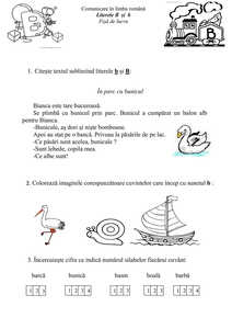 litera B și b fisa 1 litera B și b fisa 1