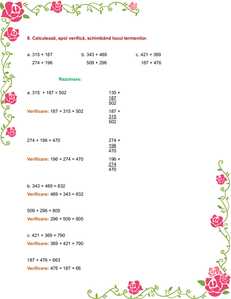 adunare fara trecere peste ordin 0 10000 clasa a III a exercitiu rezolvat
