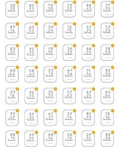 scaderea cu trecere si fara trecere peste ordin clasa I aritmetica fise de lucru3