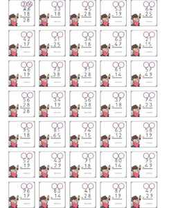 scaderea cu trecere si fara trecere peste ordin clasa I aritmetica fise de lucru2