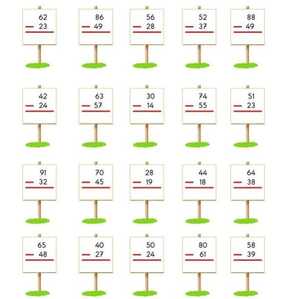 scaderea cu trecere si fara trecere peste ordin clasa I aritmetica fise de lucru